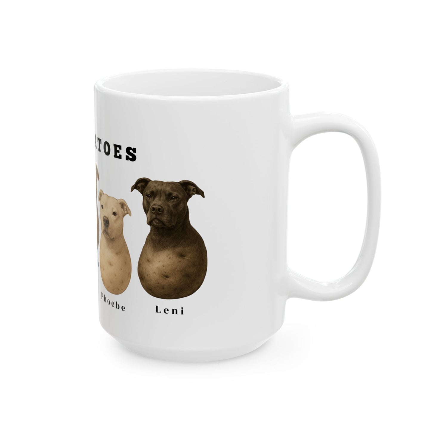 The Pitatoes – Illustrated Dog Mug for Pitbull Lovers