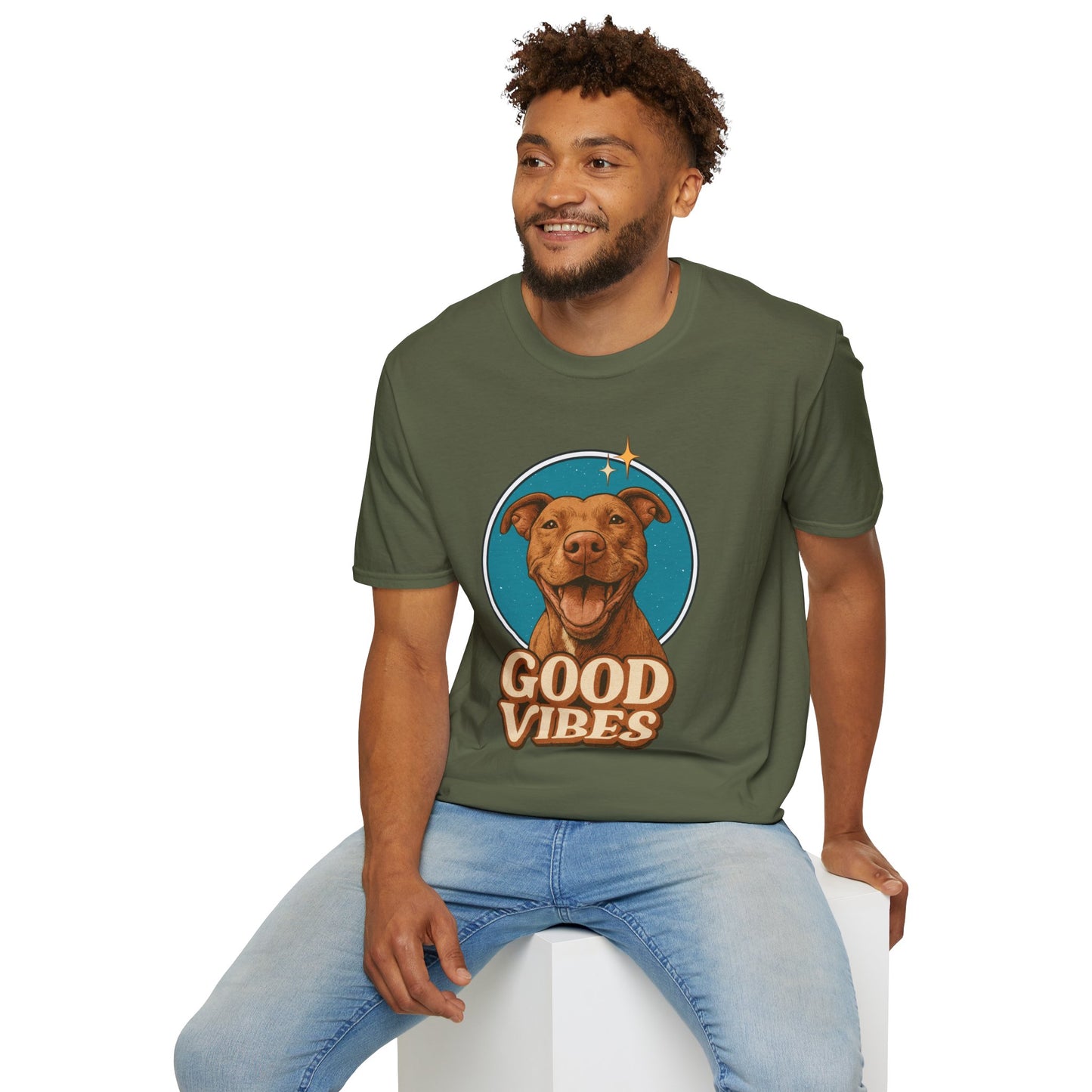 Good Vibes Pitbull Retro T-Shirt