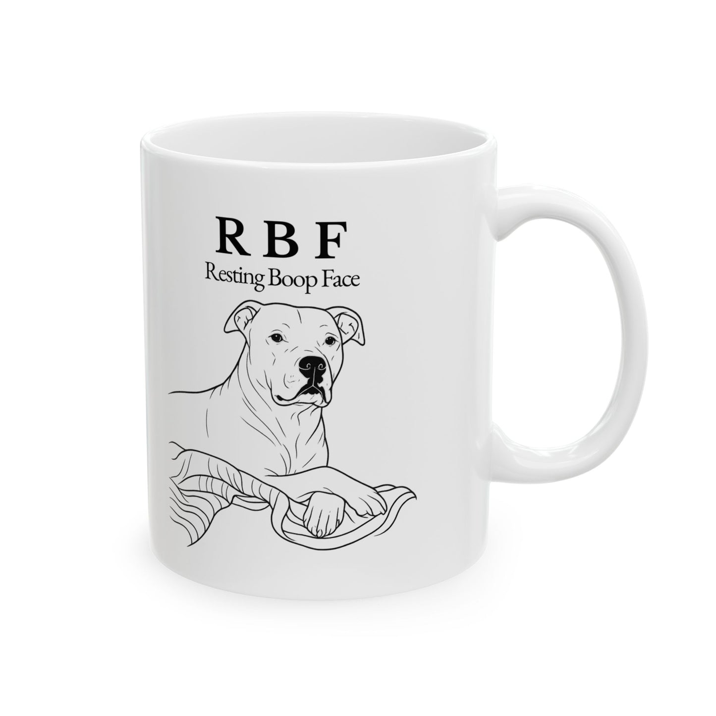Resting Boop Face – RBF Dog Mug Featuring Phoebe