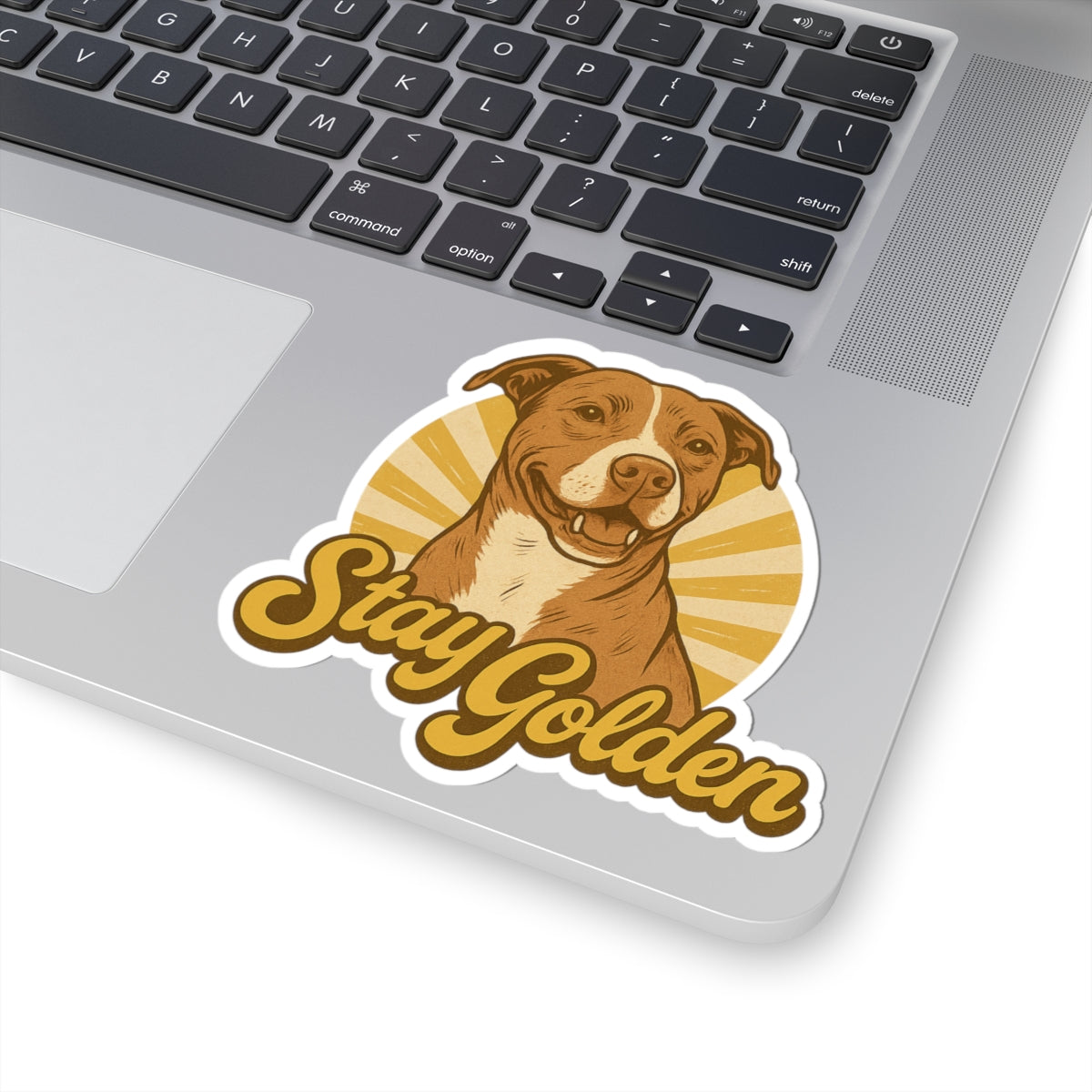 Stay Golden Sticker – Vintage Pitbull Design Inspired by Nala
