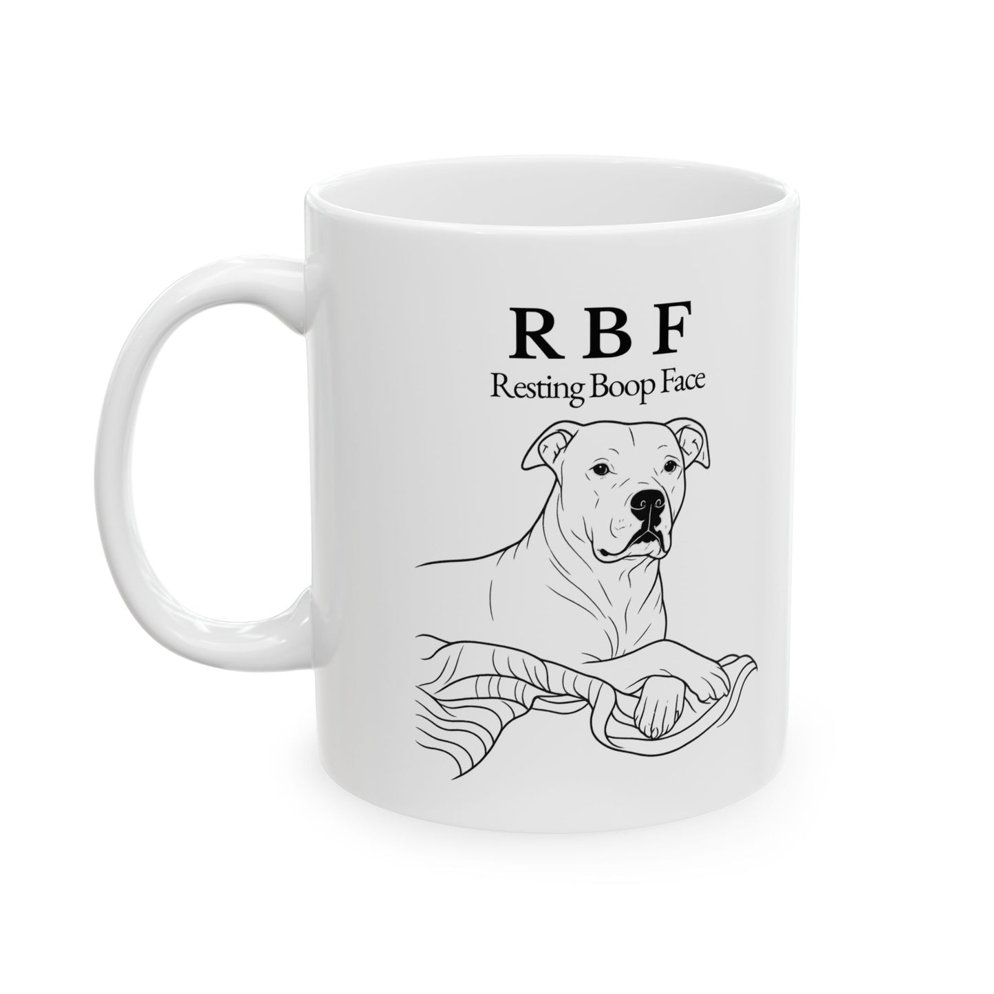 Resting Boop Face – RBF Dog Mug Featuring Phoebe
