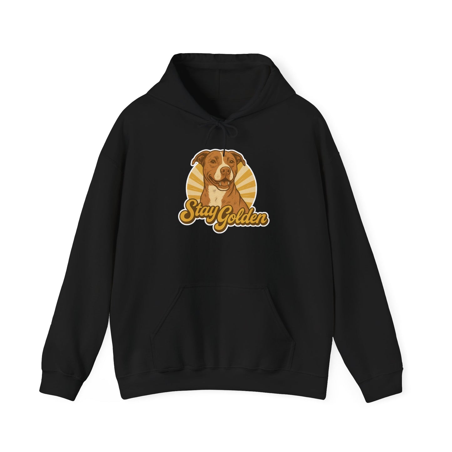 Stay Golden Hoodie – Vintage Pitbull Design Inspired by Nala