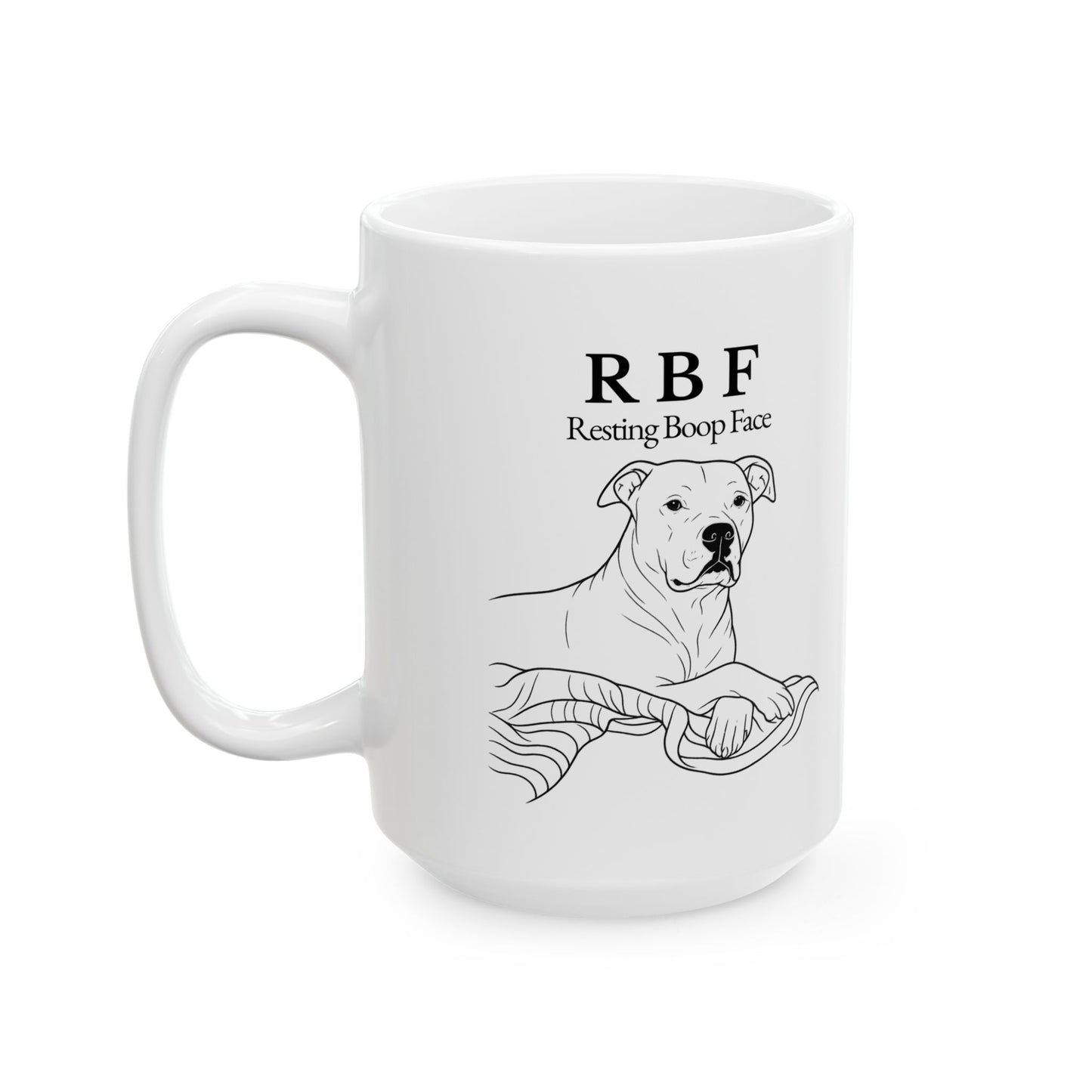 Resting Boop Face – RBF Dog Mug Featuring Phoebe