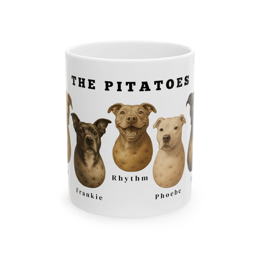 The Pitatoes – Illustrated Dog Mug for Pitbull Lovers