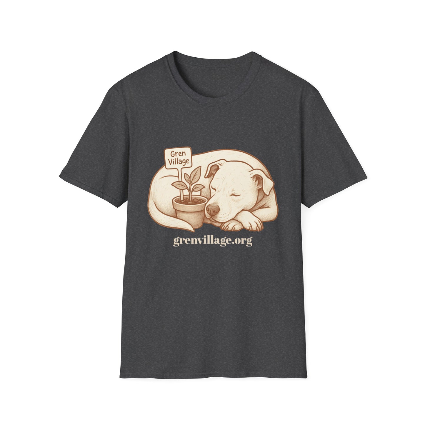“Planted with Love” Gren Village Fundraiser T-Shirt - Support Senior Dog Sanctuary - 100% Proceeds Donated