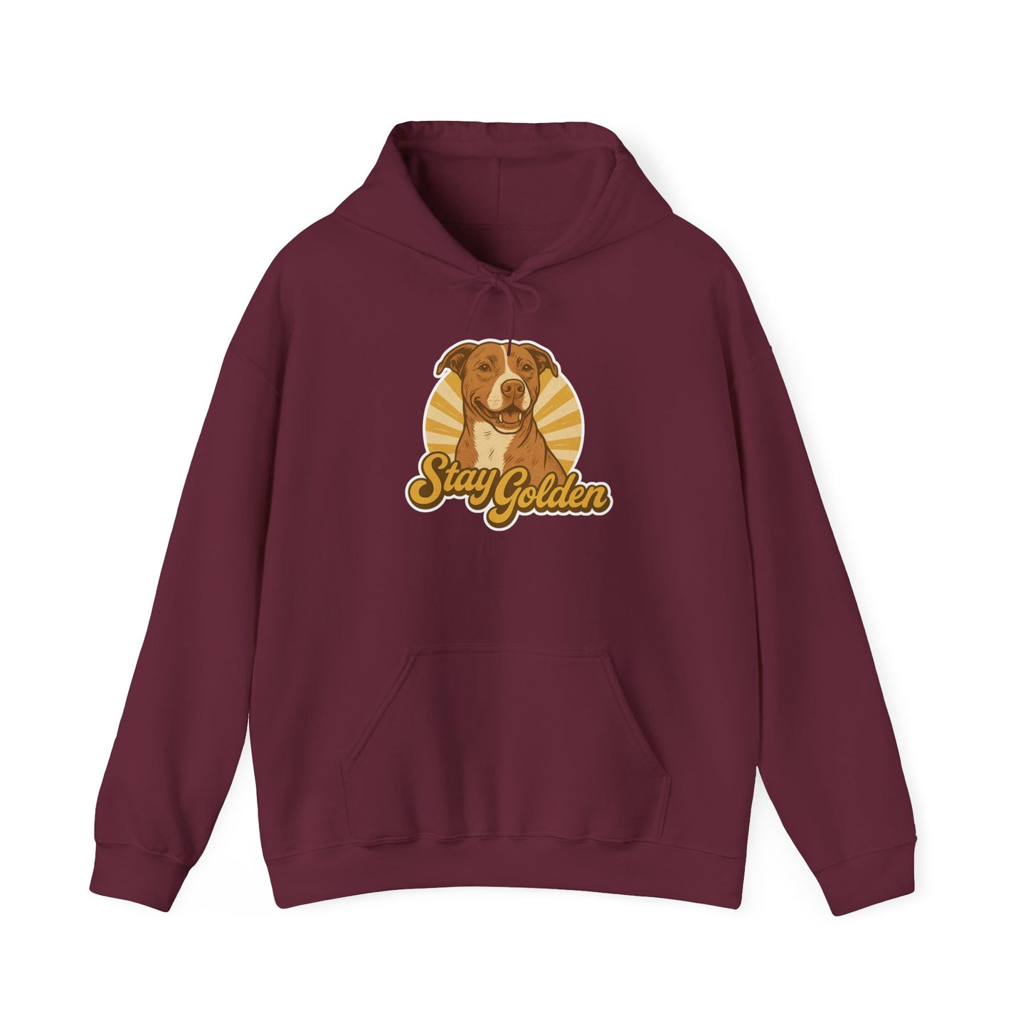 Stay Golden Hoodie – Vintage Pitbull Design Inspired by Nala