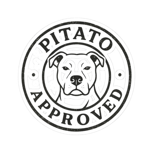 Pitato Approved Dog Lover Kiss-Cut Stickers, Waterproof Stickers for Laptops, Dog Mom Gift, Animal Lover Decor, Funny Pet Quotes