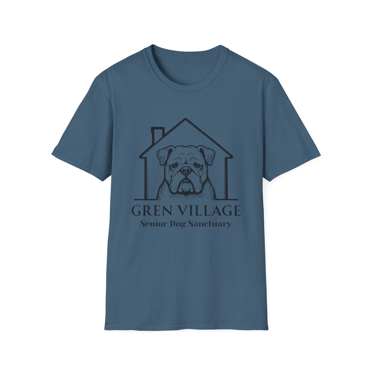 Gren Village Senior Dog Sanctuary T-Shirt | Bulldog Logo Tee