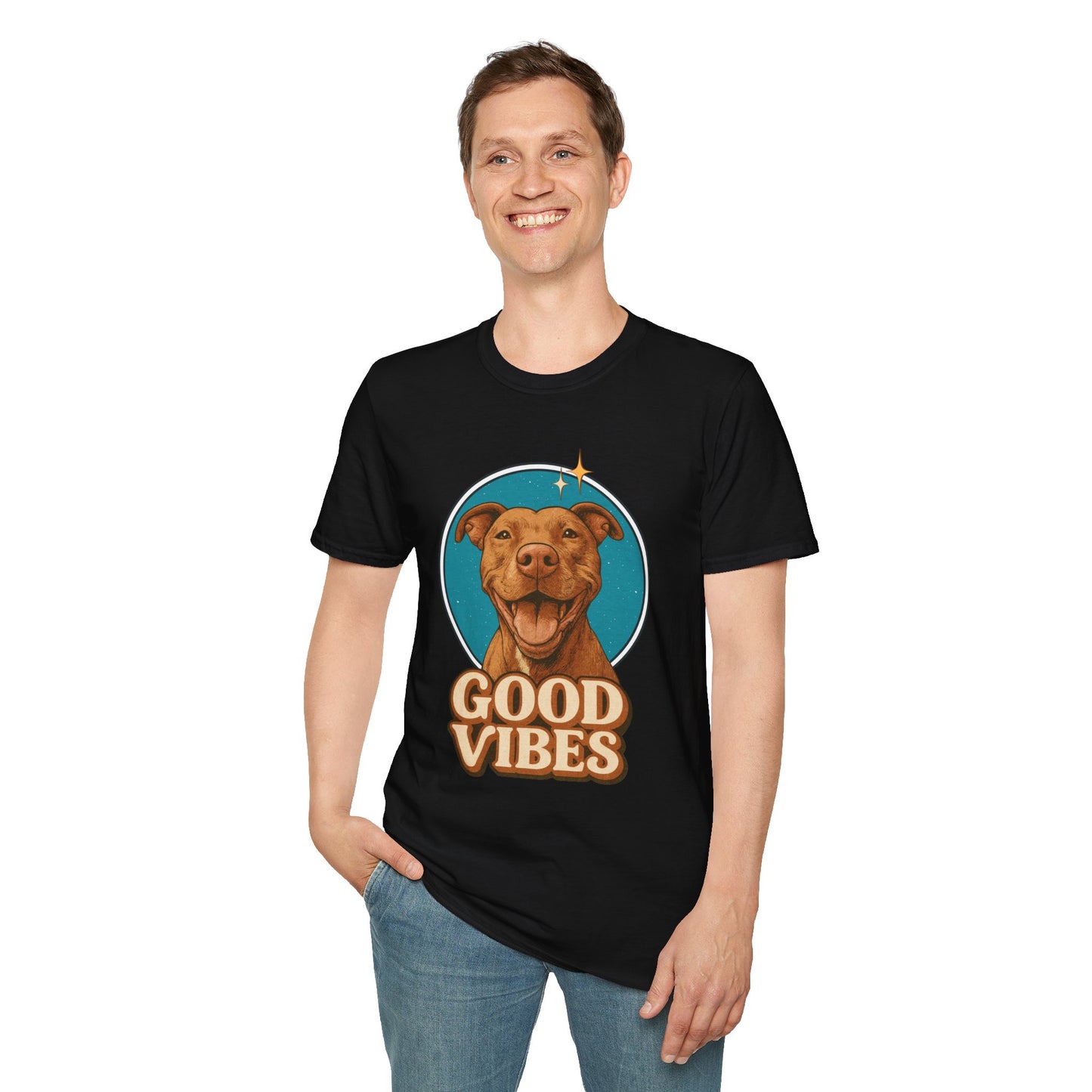 Good Vibes Pitbull Retro T-Shirt