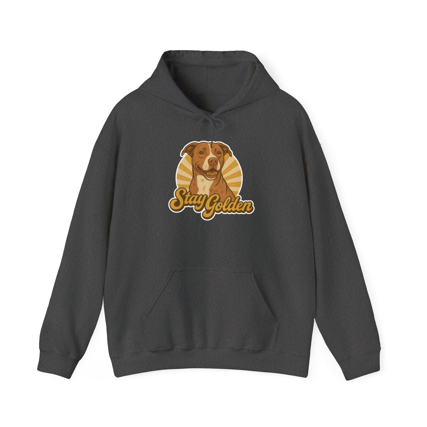 Stay Golden Hoodie – Vintage Pitbull Design Inspired by Nala