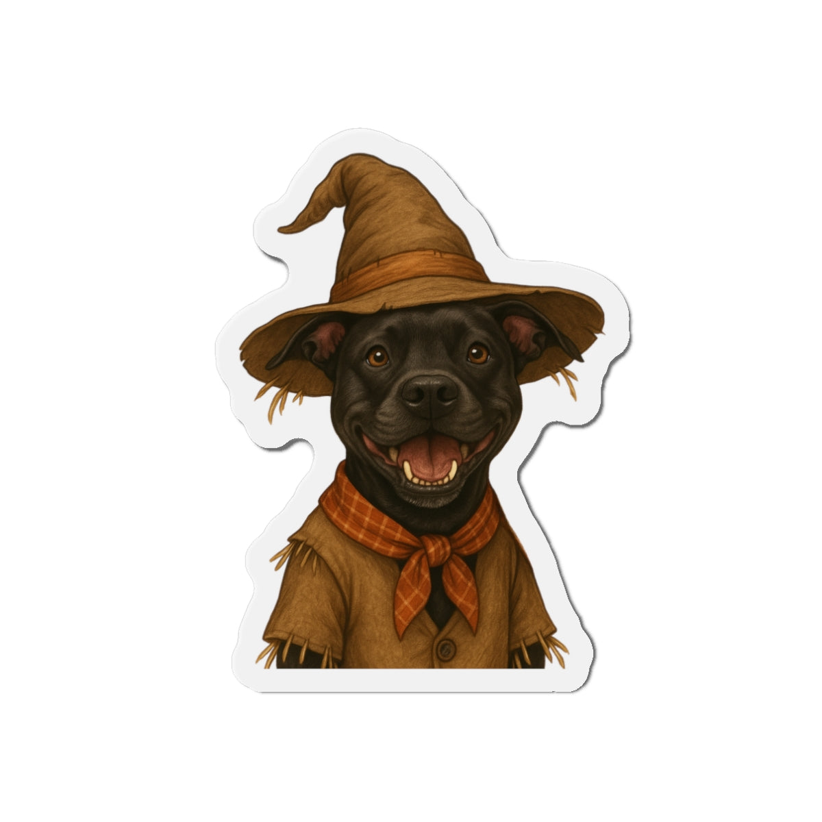 Leni the Scarecrow – Close-Up Halloween Magnet