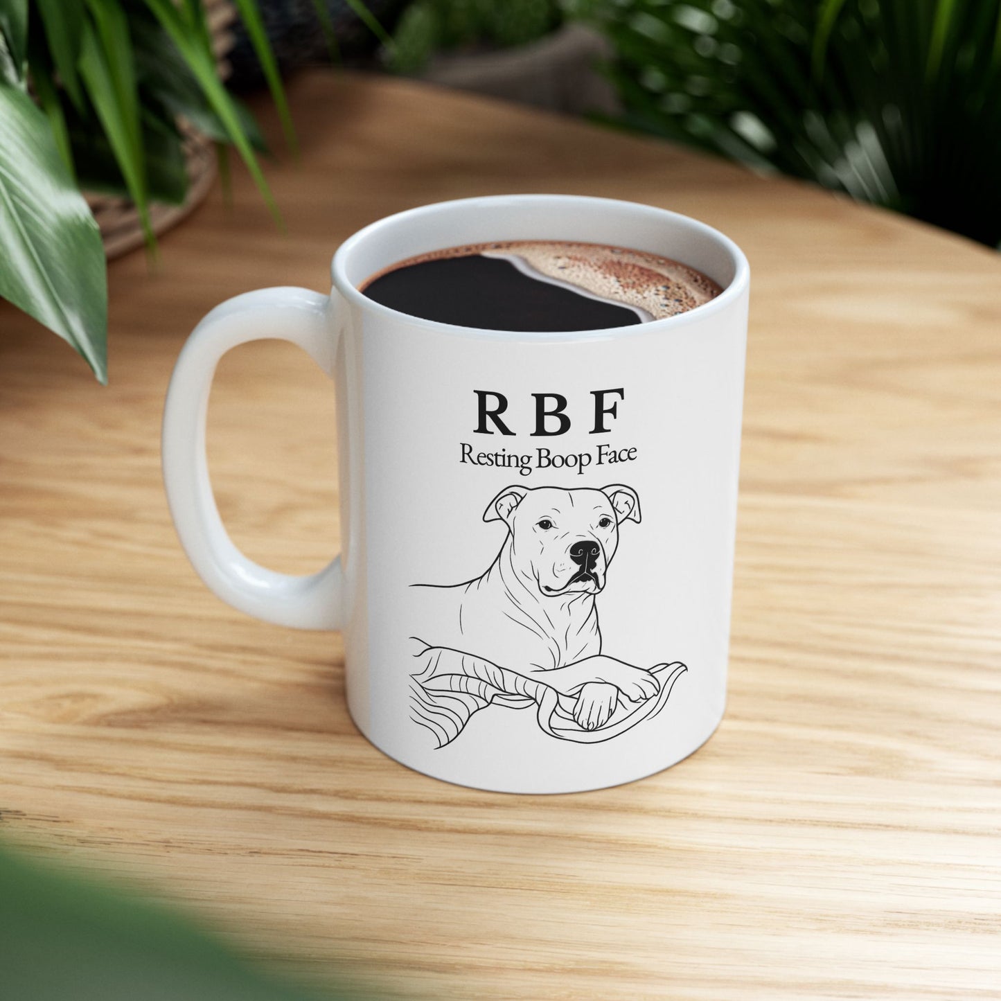 Resting Boop Face – RBF Dog Mug Featuring Phoebe