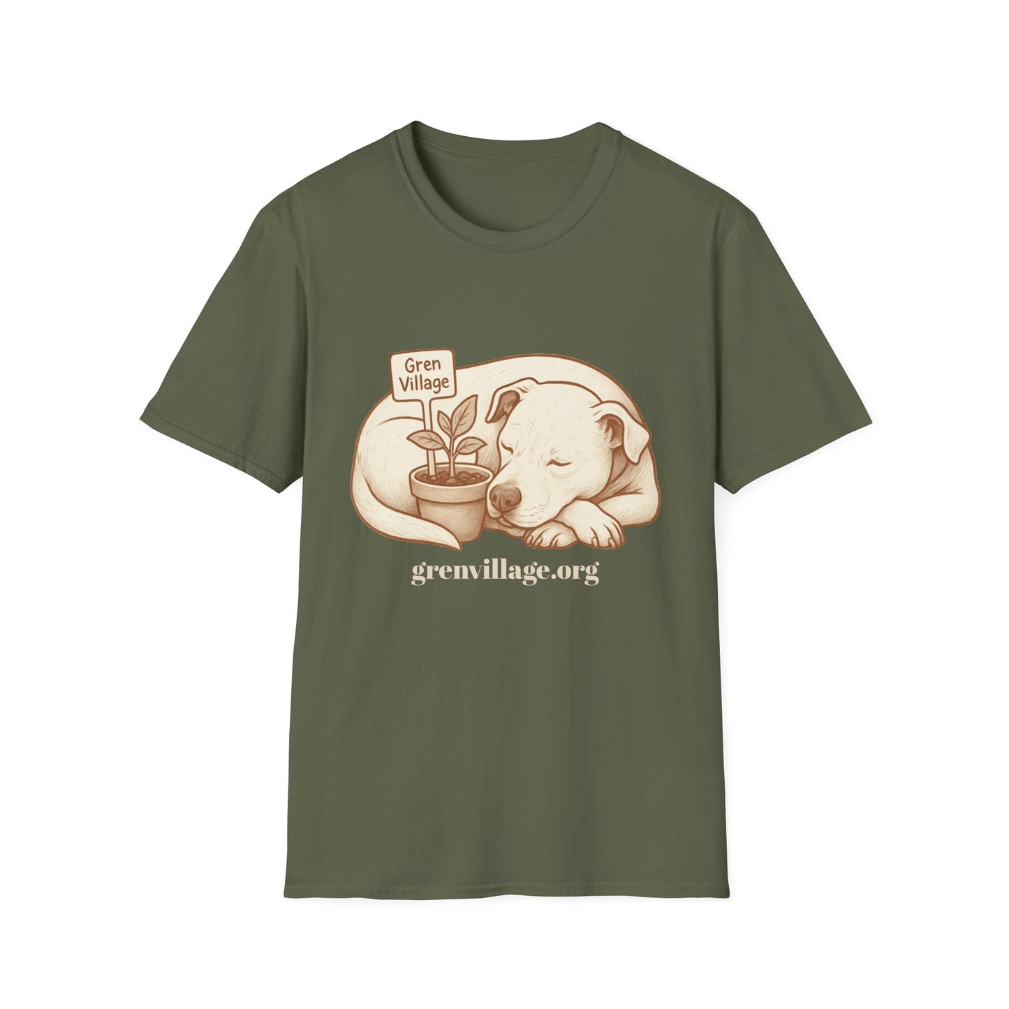 “Planted with Love” Gren Village Fundraiser T-Shirt - Support Senior Dog Sanctuary - 100% Proceeds Donated