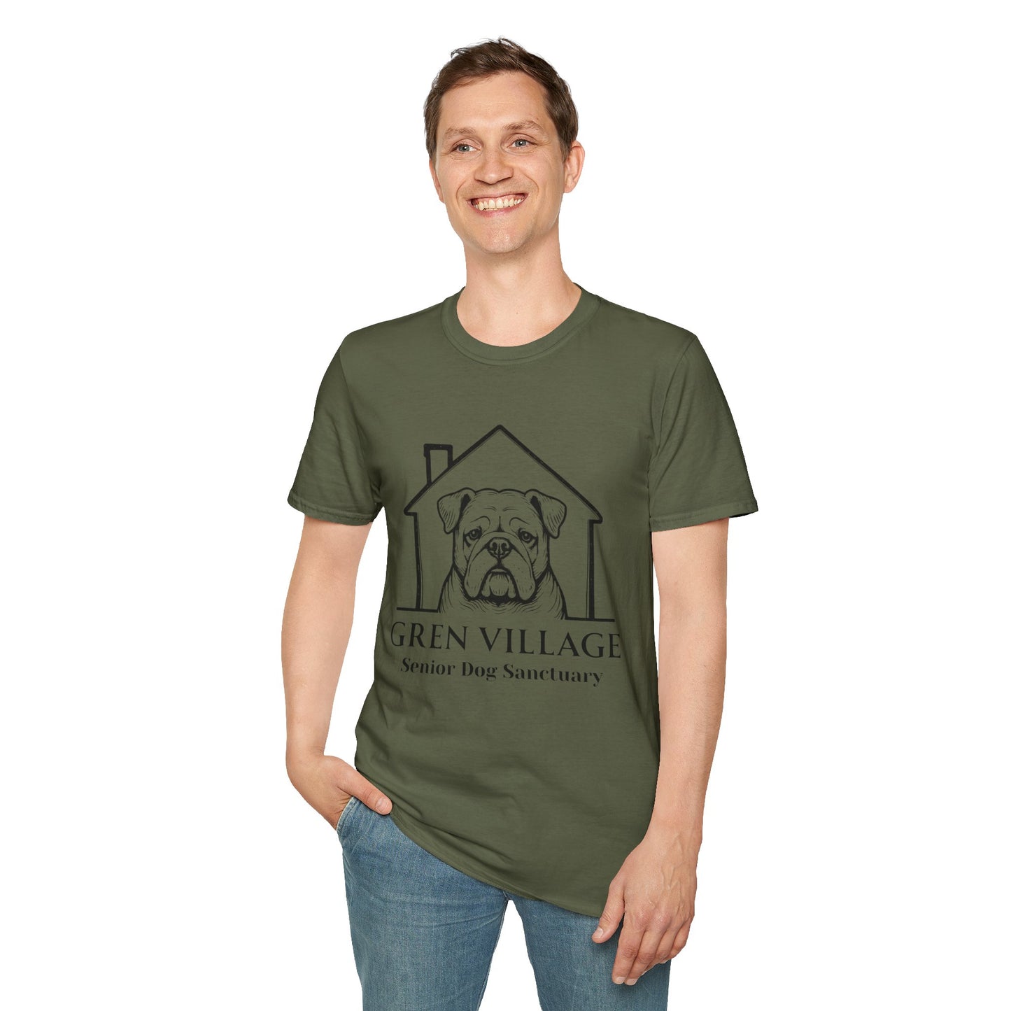 Gren Village Senior Dog Sanctuary T-Shirt | Bulldog Logo Tee