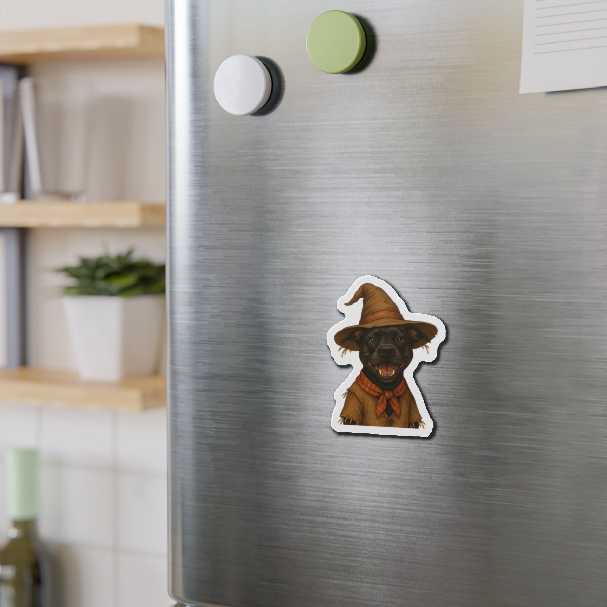 Leni the Scarecrow – Close-Up Halloween Magnet
