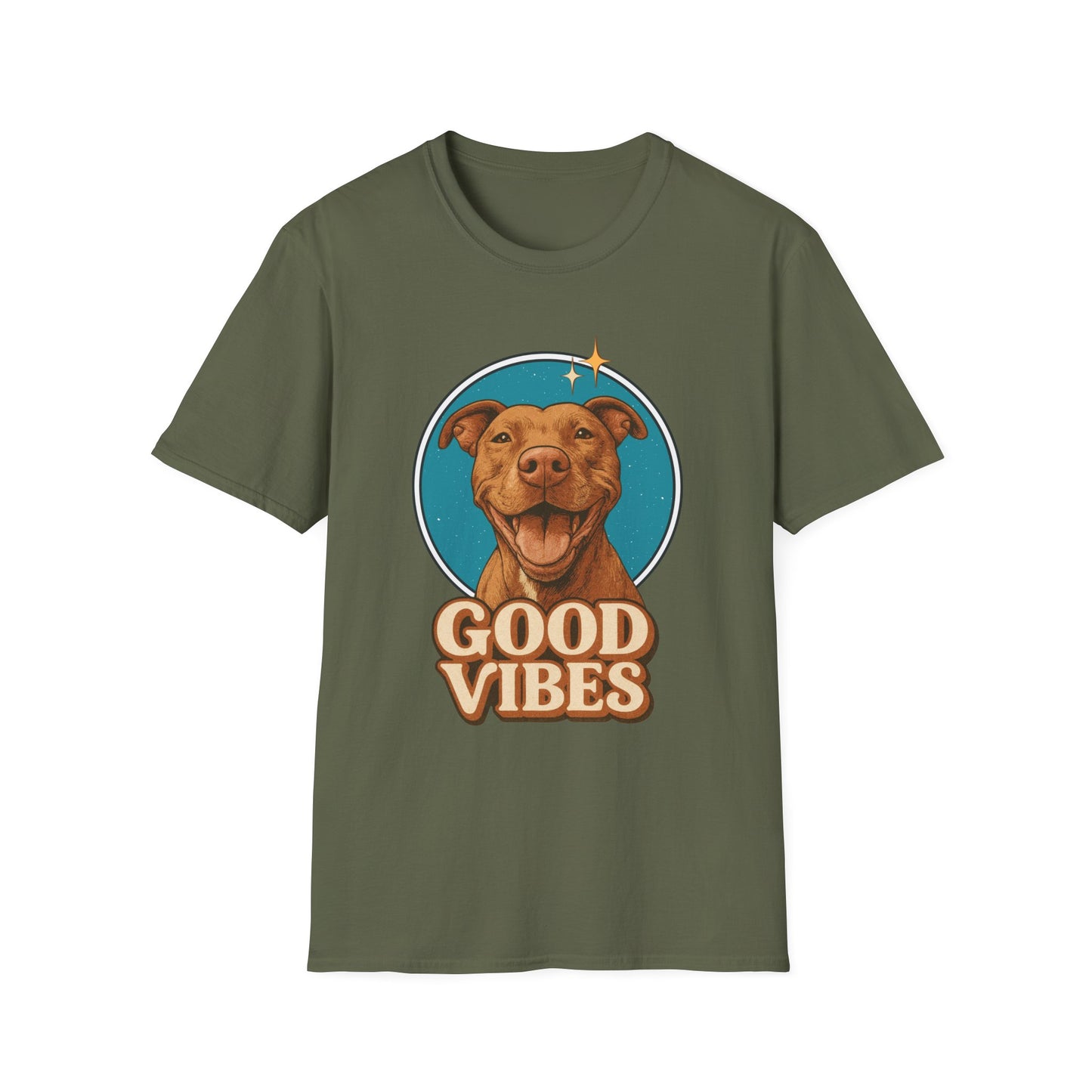 Good Vibes Pitbull Retro T-Shirt