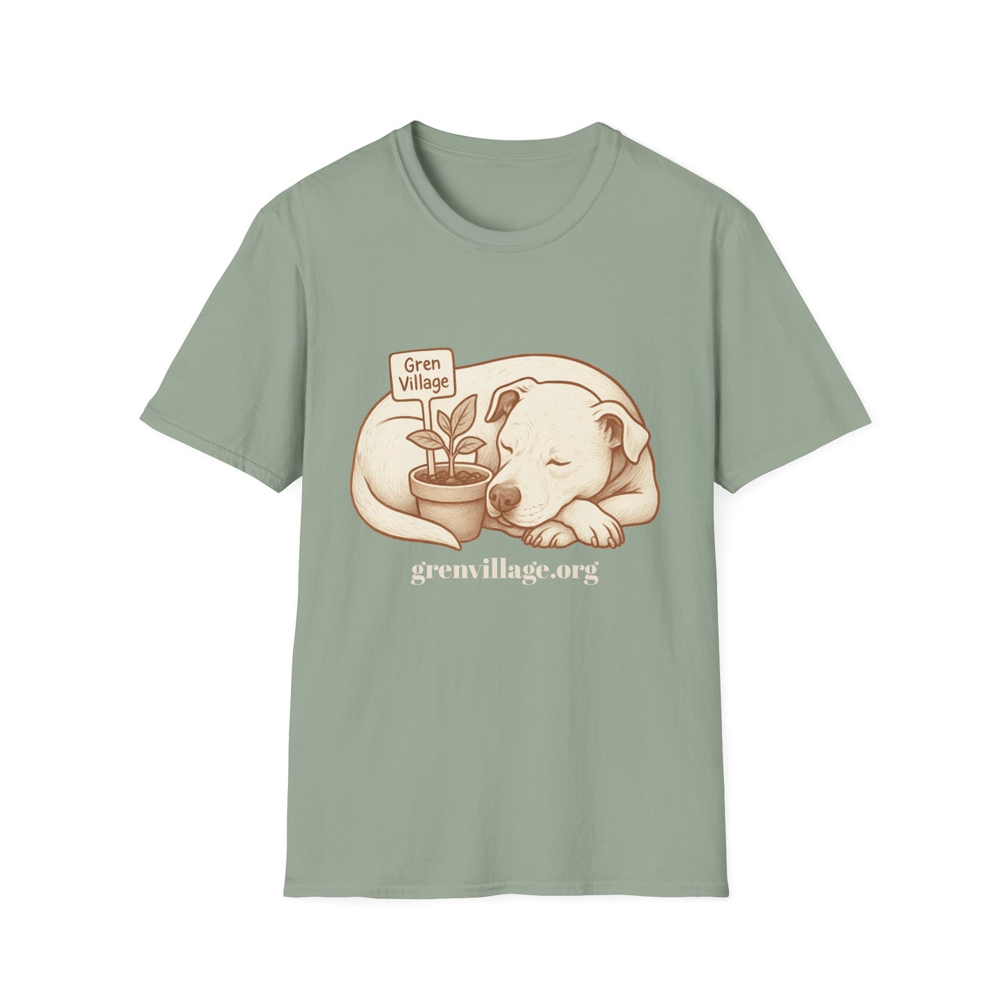 “Planted with Love” Gren Village Fundraiser T-Shirt - Support Senior Dog Sanctuary - 100% Proceeds Donated