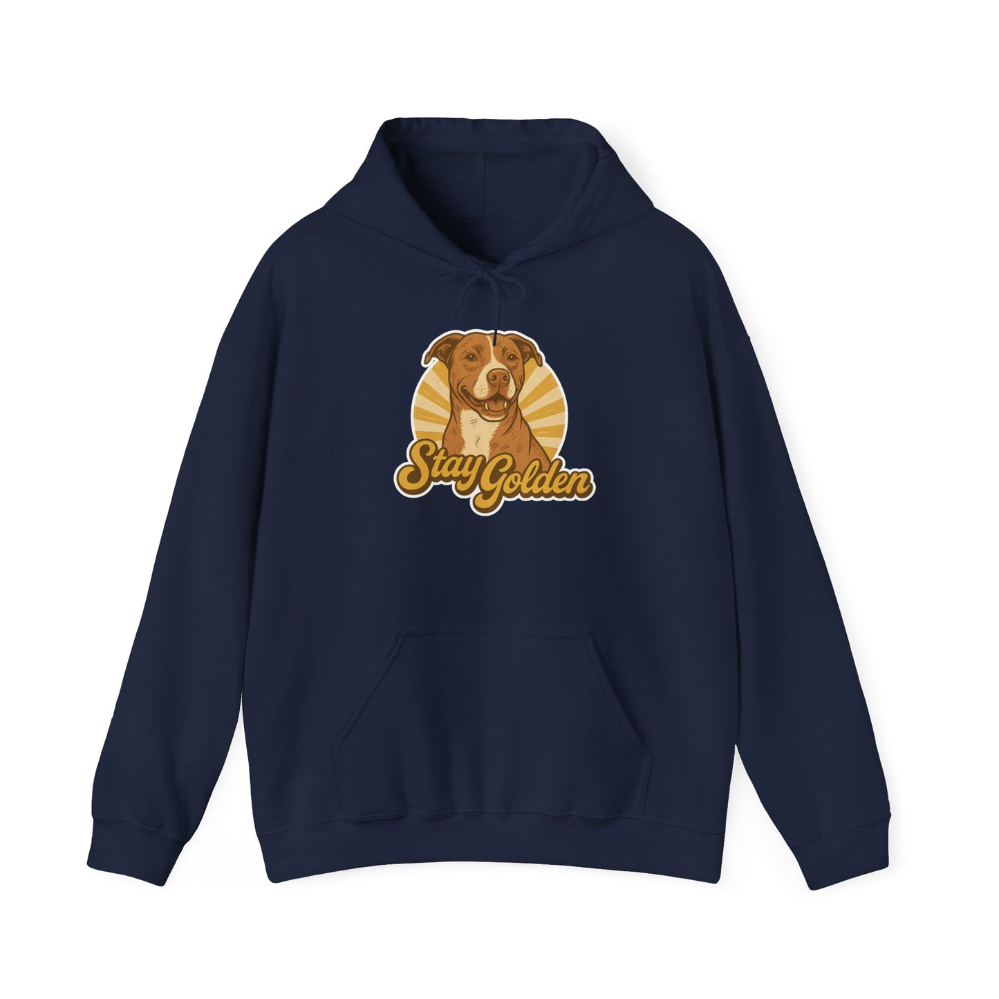 Stay Golden Hoodie – Vintage Pitbull Design Inspired by Nala