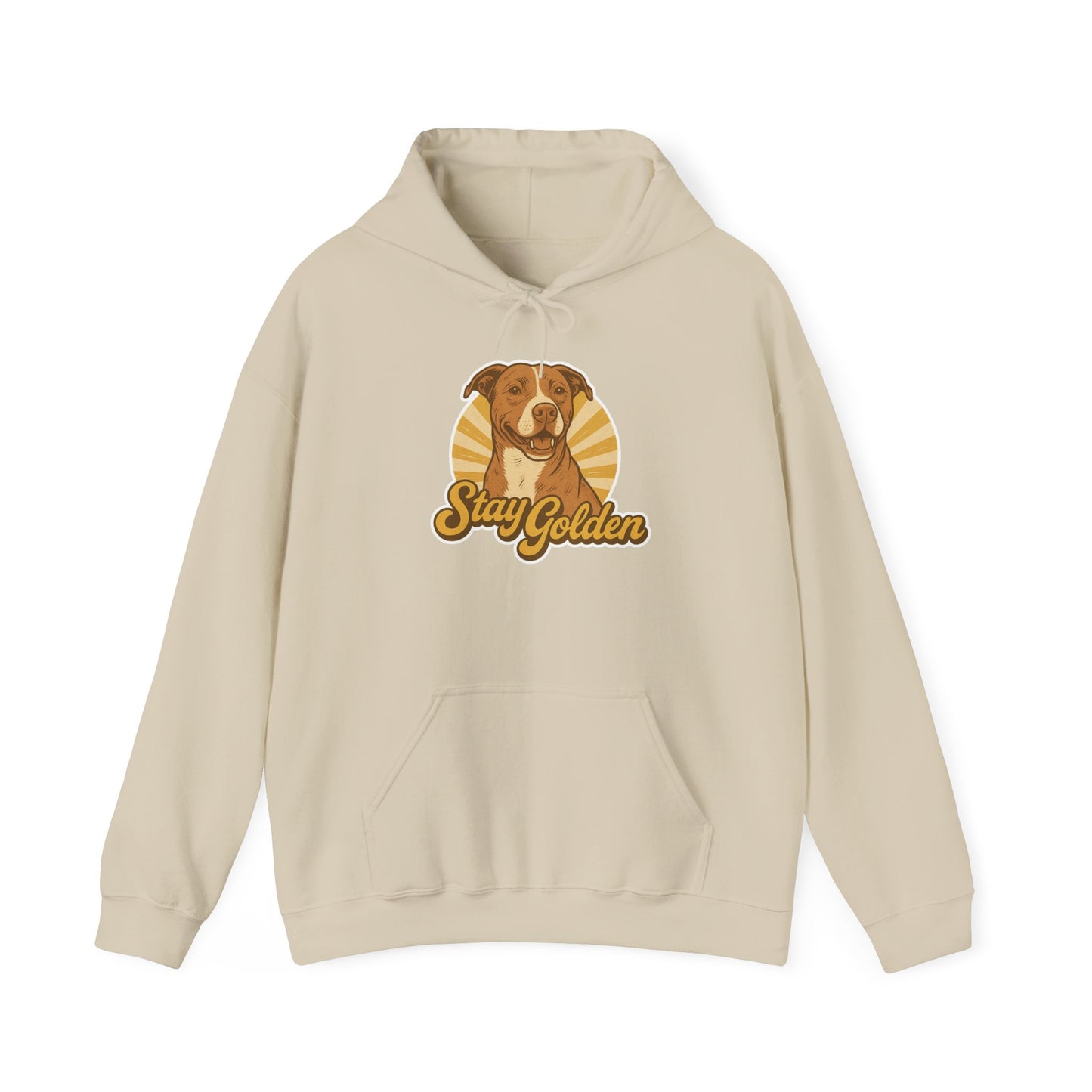 Stay Golden Hoodie – Vintage Pitbull Design Inspired by Nala