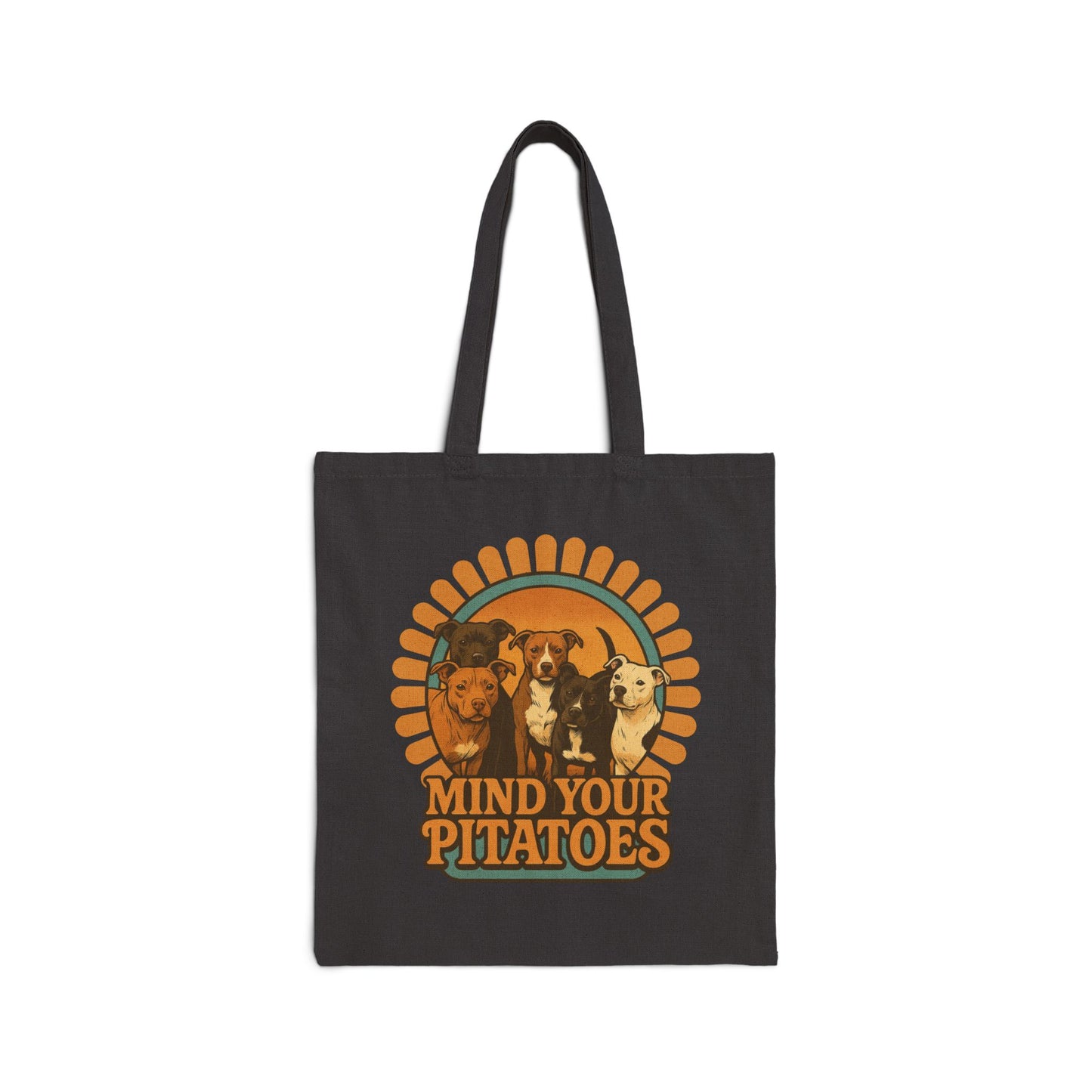 Mind Your Pitatoes Retro Canvas Tote