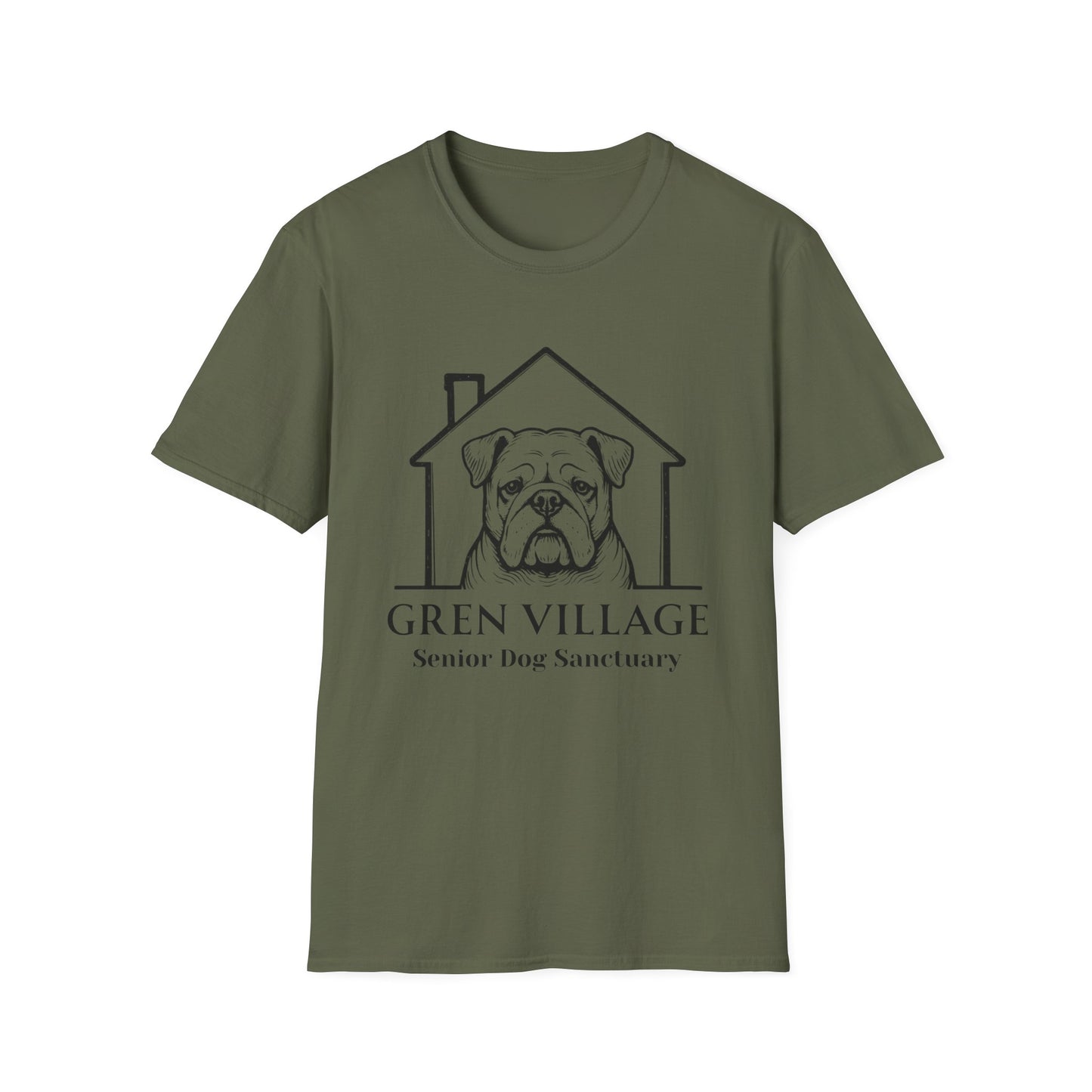 Gren Village Senior Dog Sanctuary T-Shirt | Bulldog Logo Tee
