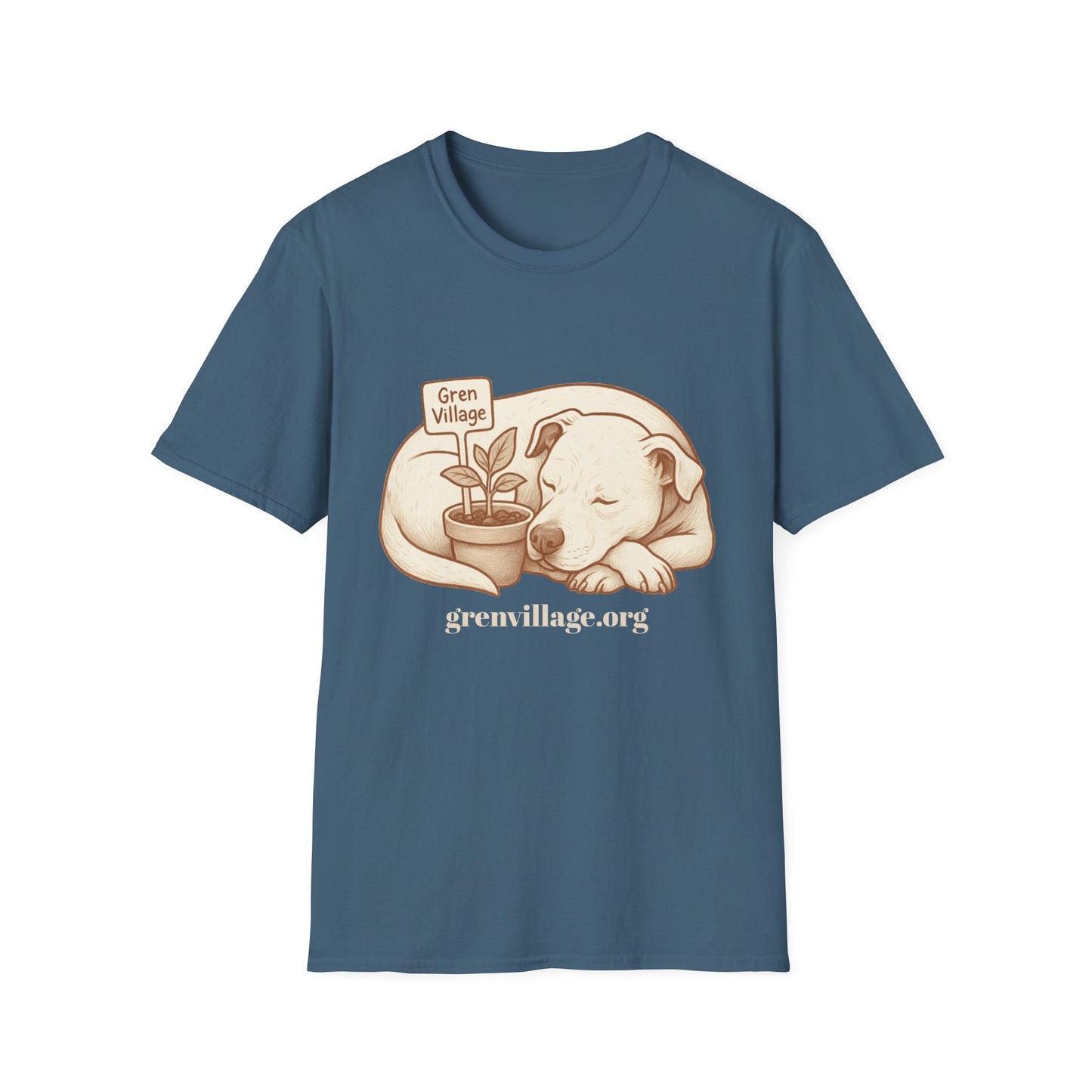 “Planted with Love” Gren Village Fundraiser T-Shirt - Support Senior Dog Sanctuary - 100% Proceeds Donated