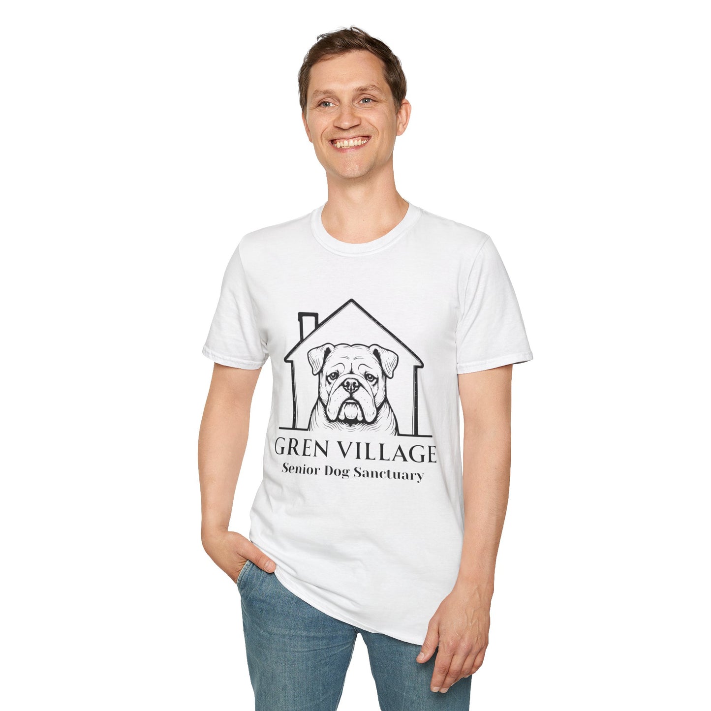 Gren Village Senior Dog Sanctuary T-Shirt | Bulldog Logo Tee