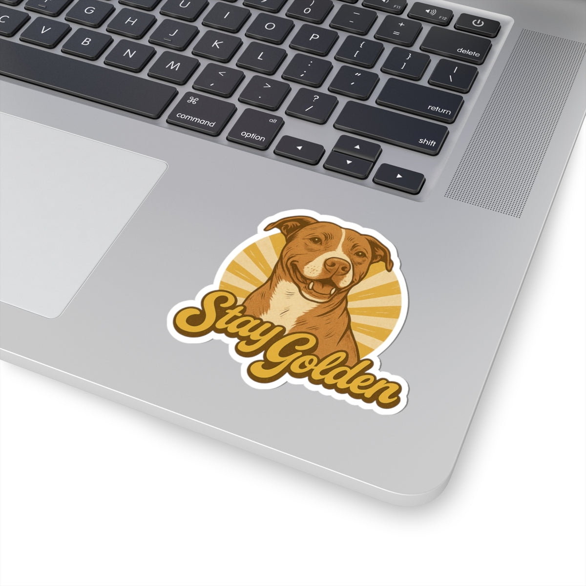 Stay Golden Sticker – Vintage Pitbull Design Inspired by Nala