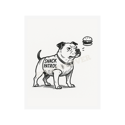 Snack Patrol – Printable Pitbull Wall Art